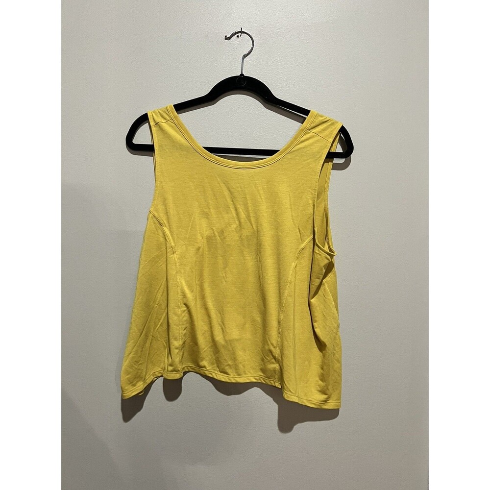 Old Navy Active Yellow Reversible Criss Cross or Rounded Neck Tank - Large